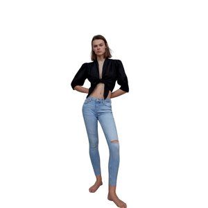 The Skinny ZW Premium Blue Jeans by Zara, 2 US